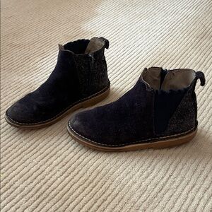 Childrenchic Blue Suede Glitter Boots (Size 1)